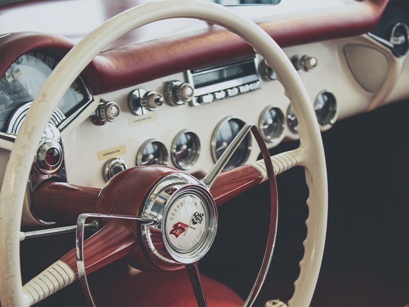 Veteranbil interiør